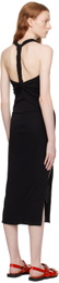 Helmut Lang Black Twisted Maxi Dress