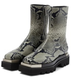Peter Do - Snake-effect leather ankle boots