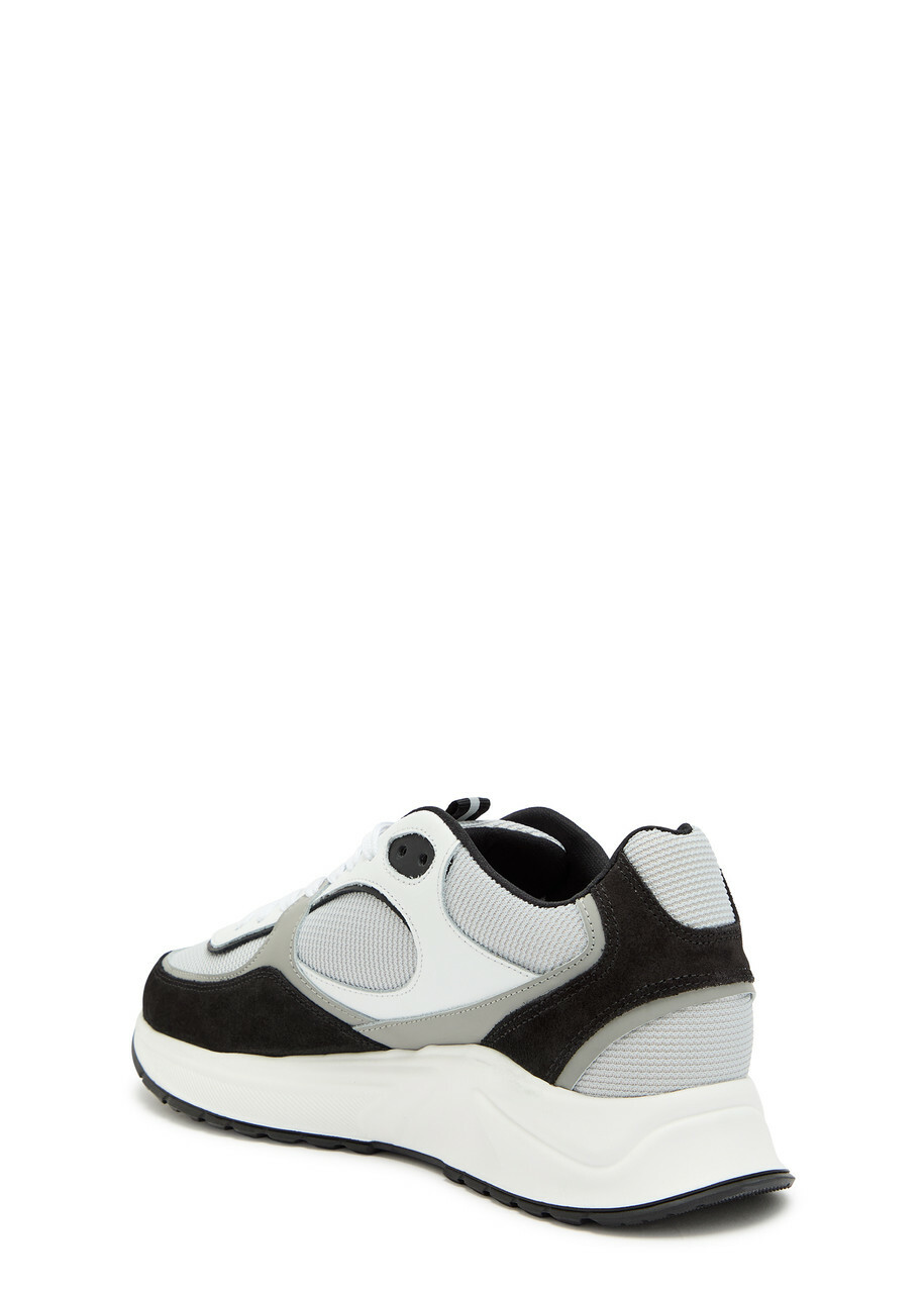 Cleens Onesixty Panelled Mesh Sneakers White And Black