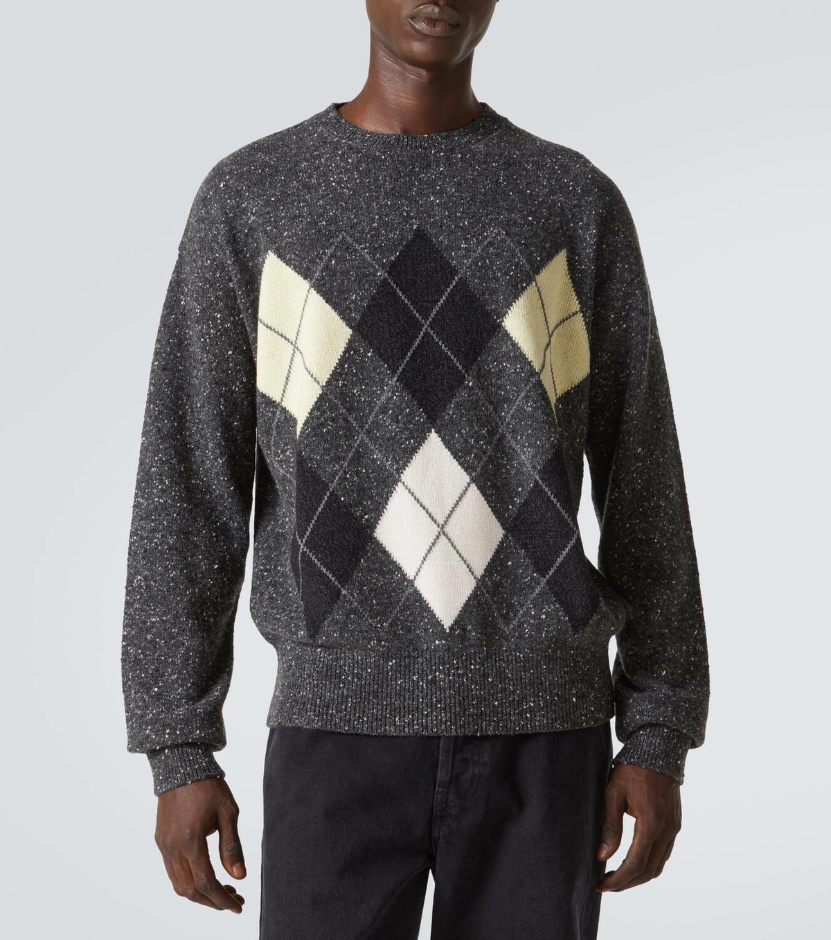 The Row Pincer argyle cashmere-blend sweater The Row