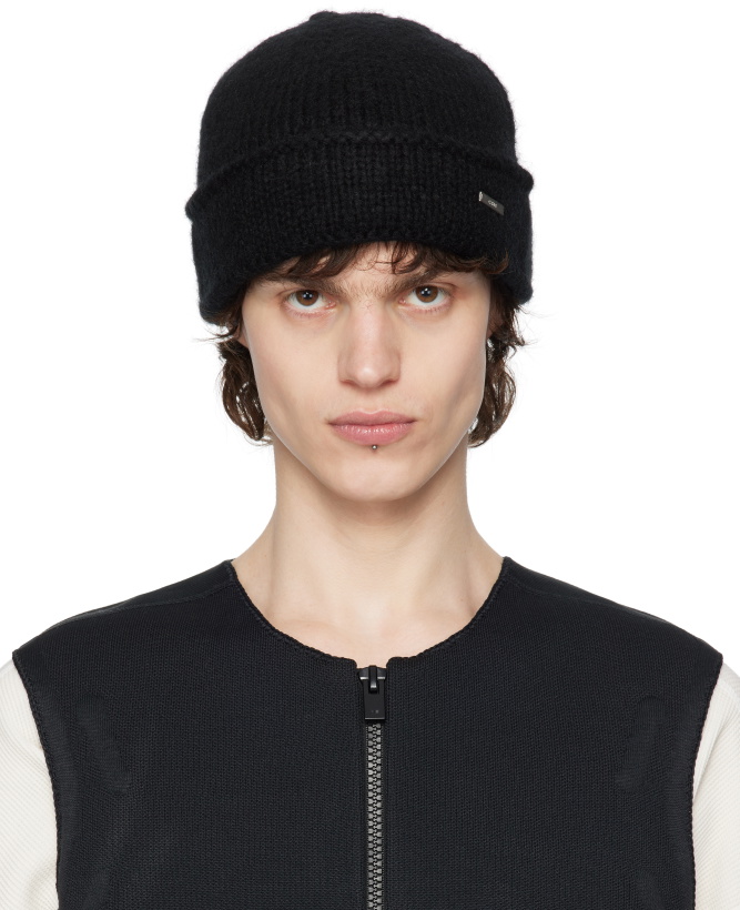 Photo: C2H4 Black Staff Uniform Tagged Knit Covert Beanie