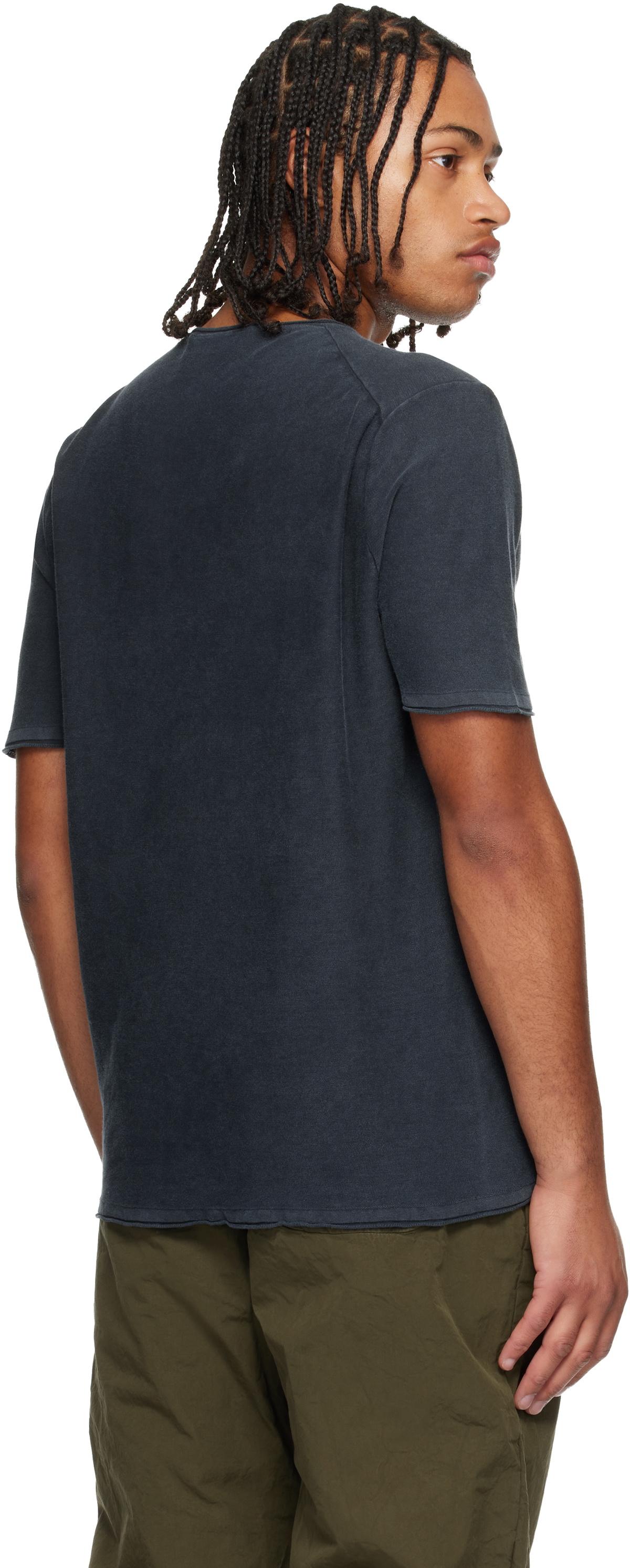 CASEY CASEY Navy Overdyed T-shirt