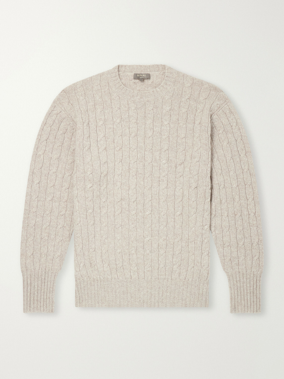 N.PEAL - Thames Cashmere Cable-Knit Sweater - Neutrals