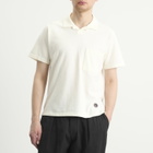 Universal Works Men's Piquet Vacation Polo in Ecru