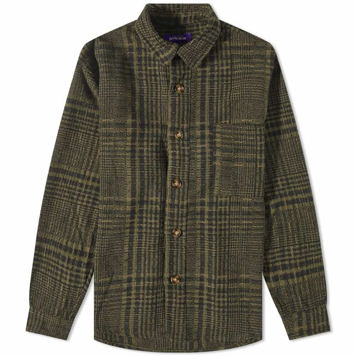 Photo: Fucking Awesome Men's Wool Duck Flannel Overshirt in Green/Black