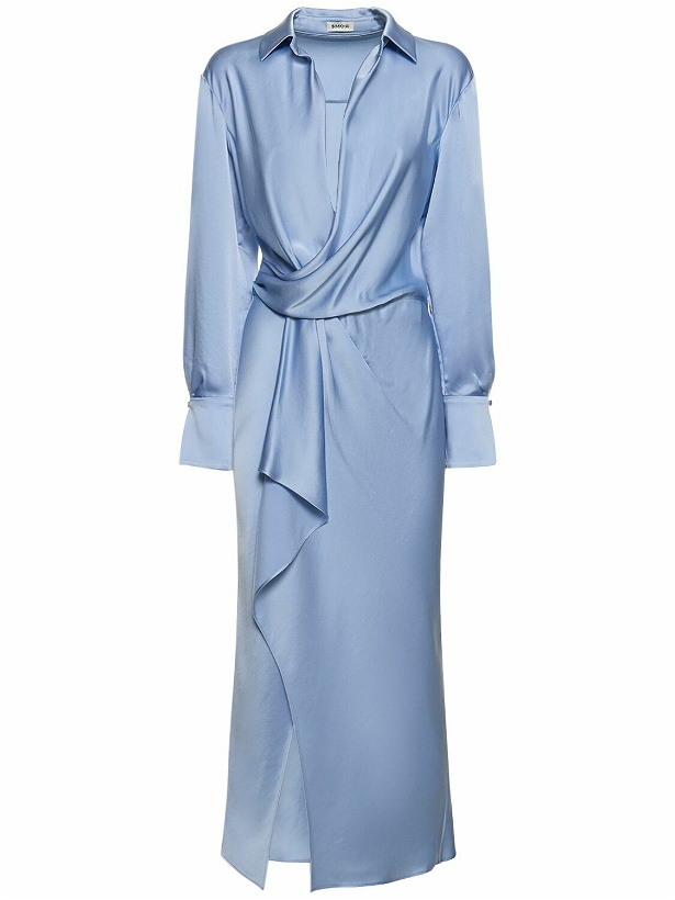 Photo: SIMKHAI - Talita Draped Long Sleeve Midi Dress