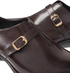 BRIONI - Benedict Burnished-Leather Monk-Strap Shoes - Brown