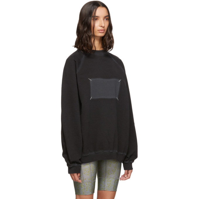 Maison Margiela Black Layered Cotton Sweatshirt Maison Margiela