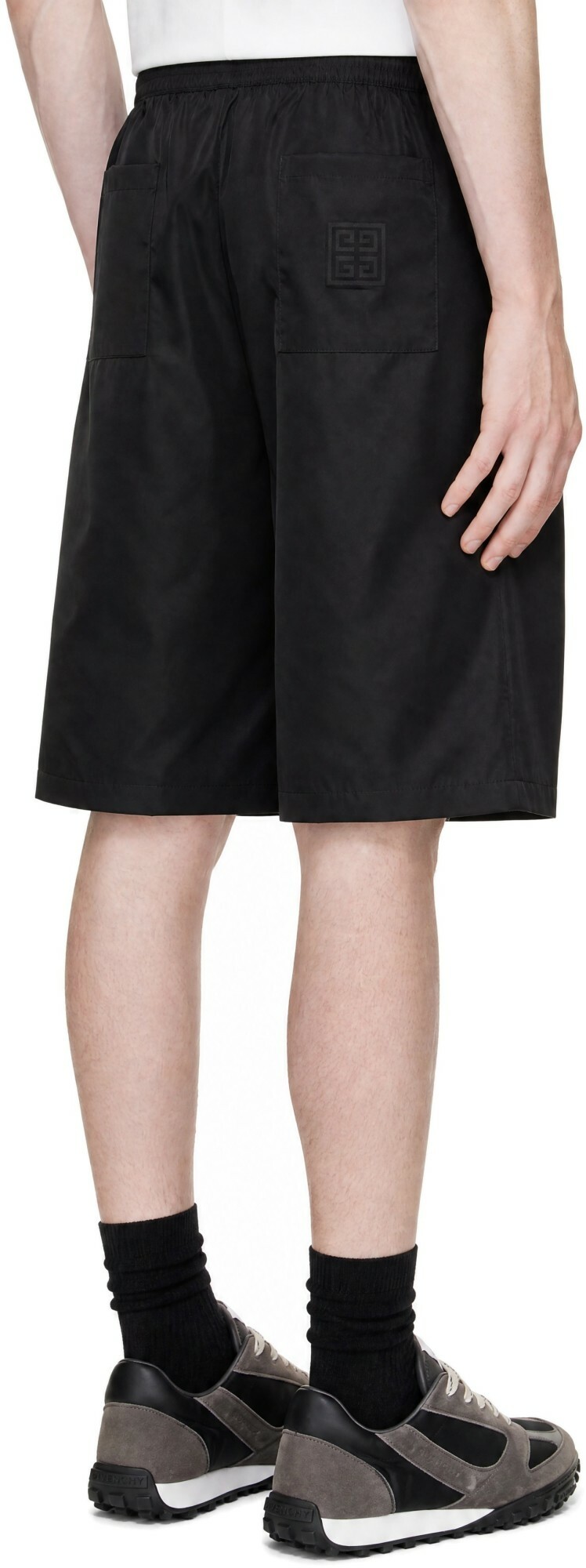 Givenchy Black Elasticized Formal Shorts