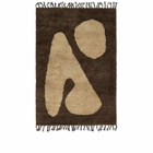 Ferm Living Abstract Rug - Large in Brown/Off-White
