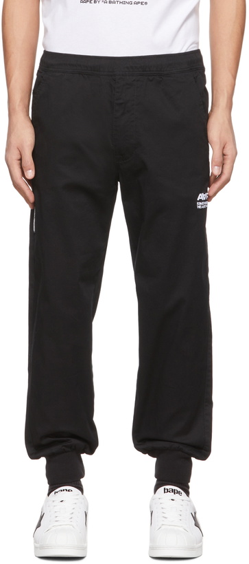 Photo: AAPE by A Bathing Ape Black Twill Lounge Pants