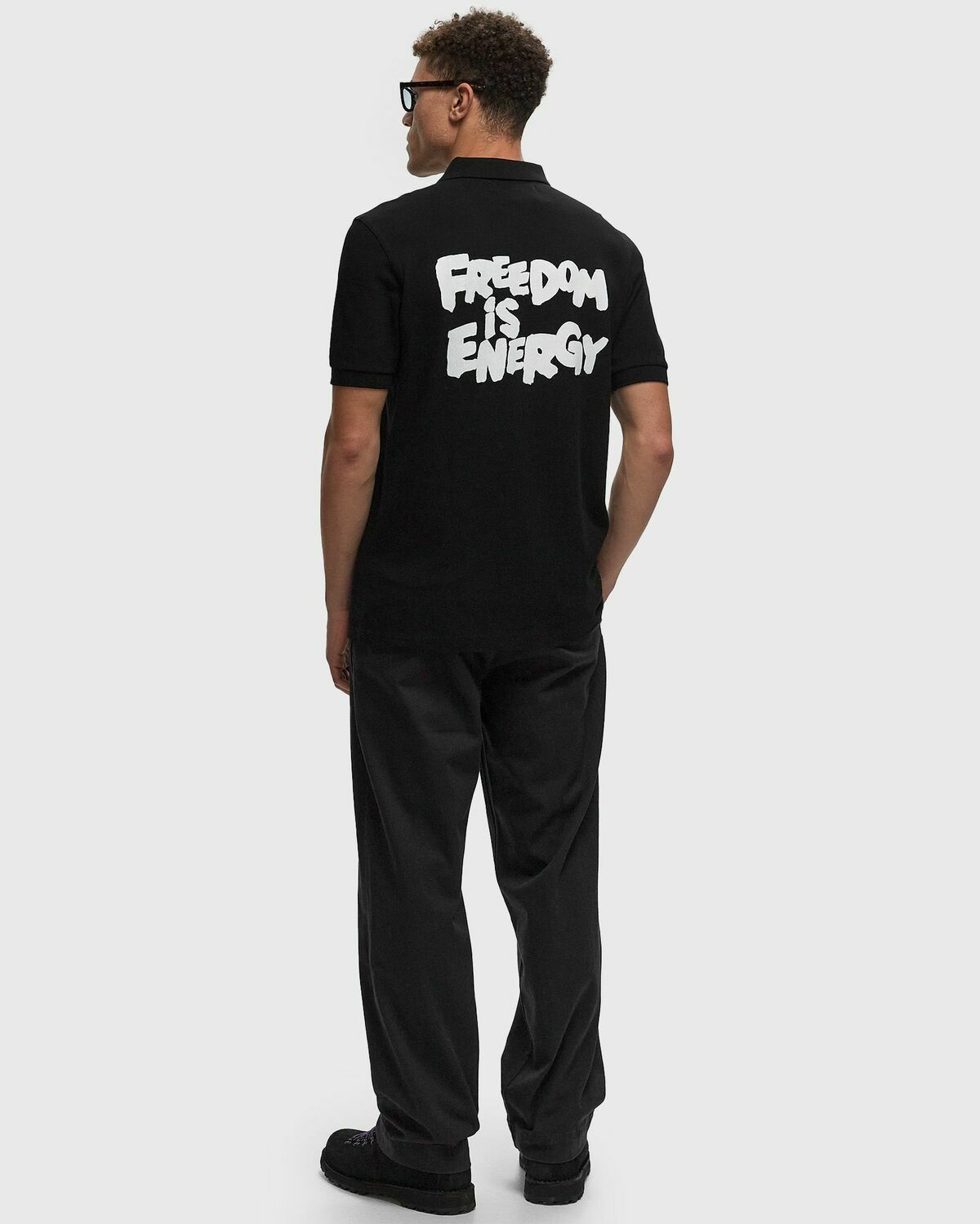 Comme des Garçons Shirt X Fred Perry TEE KNIT Black Mens Polo