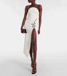 David Koma Crystal-embellished cady midi dress