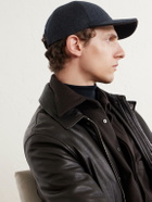 Canali - Logo-Appliquéd Wool Cap - Gray