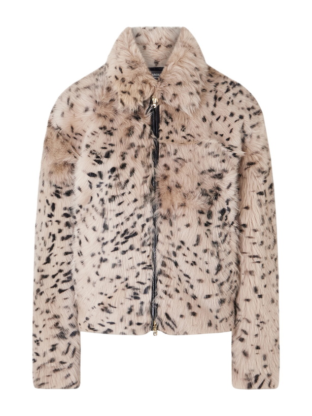 Photo: AMIRI - Leather-Trimmed Plush Jacket - Brown