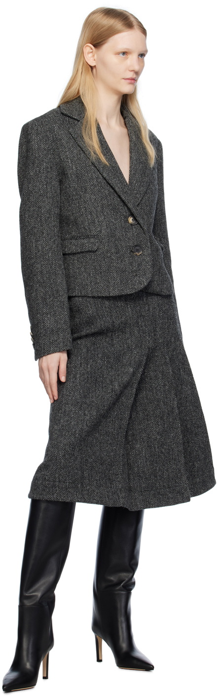 Saks Potts Gray Nicoline Midi Skirt
