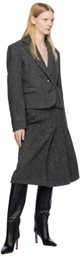 Saks Potts Gray Nicoline Midi Skirt