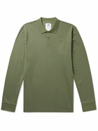 Y-3 - Logo-Print Cotton-Piqué Polo Shirt - Green