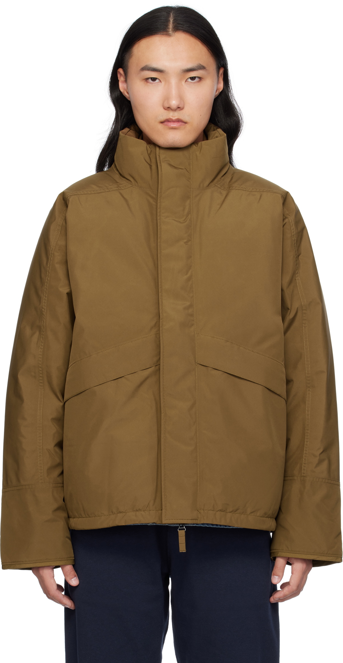 nanamica Brown GORE-TEX Short Down Jacket Nanamica