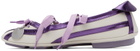 Kiko Kostadinov White & Purple Leila Hybrid Ballerina Flats