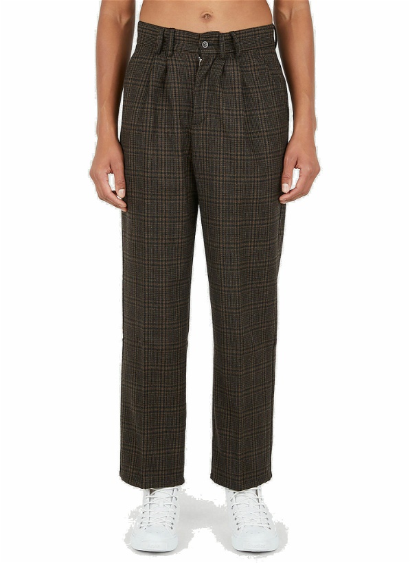 Photo: Front Pleat Check Pants in Brown