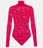 Alaïa Lace turtleneck bodysuit