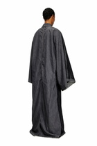 Diesel Denim kimono coat with coated front - Denim Jackets - Unisex - Black