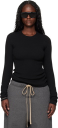 Fear of God ESSENTIALS Black Holiday Waffle Long Sleeve T-shirt