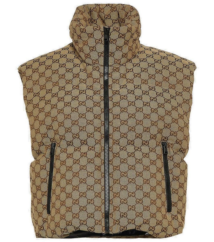 Photo: Gucci GG canvas puffer vest