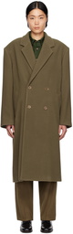 LEMAIRE Khaki Double-Breasted Coat