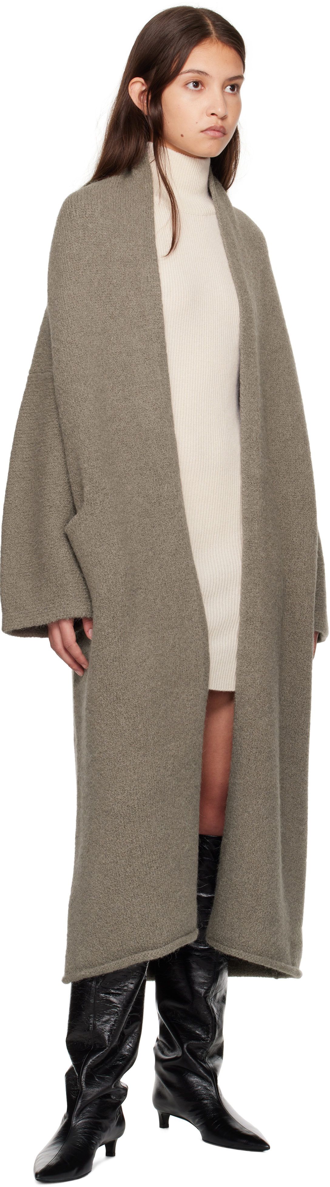 Lauren Manoogian Gray Long Shawl Cardigan