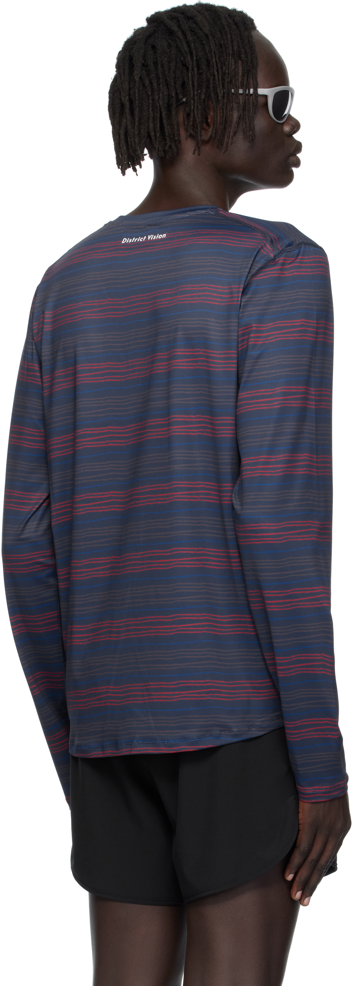 District Vision Navy Lightweight Long Sleeve Graphic T-shirt