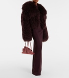 The Attico La Passeggiata Small suede tote bag