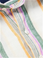 Drake's - Striped Linen-Gauze Shirt - Neutrals