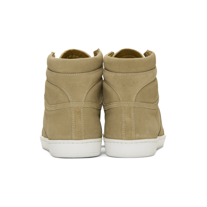 Saint Laurent Beige Suede SL/10 High-Top Sneakers Saint Laurent