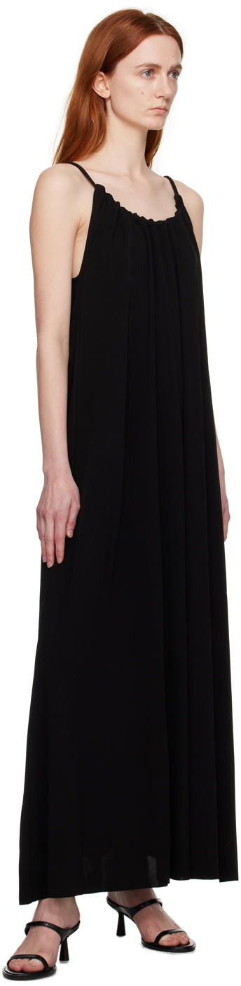 House of Dagmar Black Drawstring Midi Dress