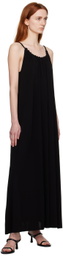 House of Dagmar Black Drawstring Midi Dress