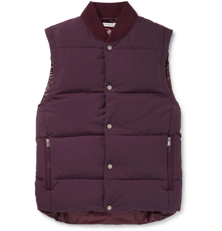 Photo: nonnative - Quilted Nylon Down Gilet - Burgundy