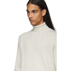 Ermenegildo Zegna White Premium Cashmere Turtleneck