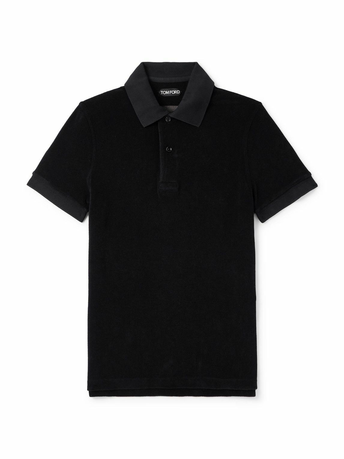 TOM FORD - Garment-Dyed Cotton-Piqué Polo Shirt - Blue TOM FORD