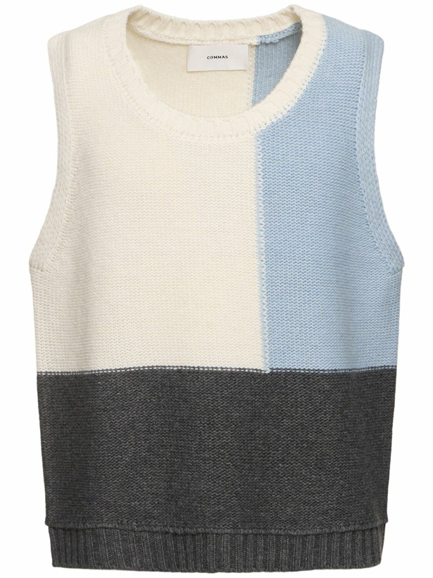 Photo: COMMAS Color Block Wool Blend Knit Vest