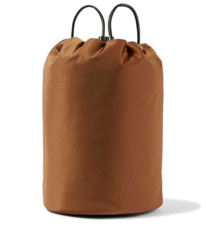 Photo: The Row Sporty leather-trimmed backpack