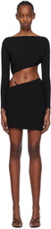 GCDS Black Asymmetric Minidress