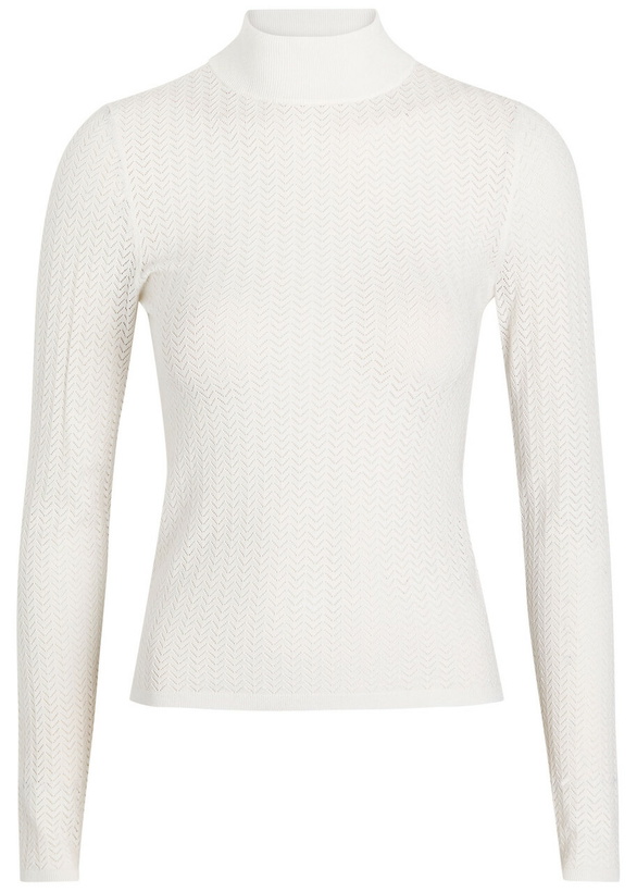 Photo: Alice + Olivia Lanie Pointelle Knit top White