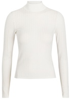 Alice + Olivia Lanie Pointelle Knit top White