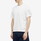 Thom Browne Men's 4-Bar Tonal T-Shirt in White