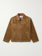MANAAKI - Wiri Leather-Trimmed Cotton-Corduroy Jacket - Brown