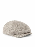 Brunello Cucinelli - Herringbone Knitted Flat Cap - Neutrals