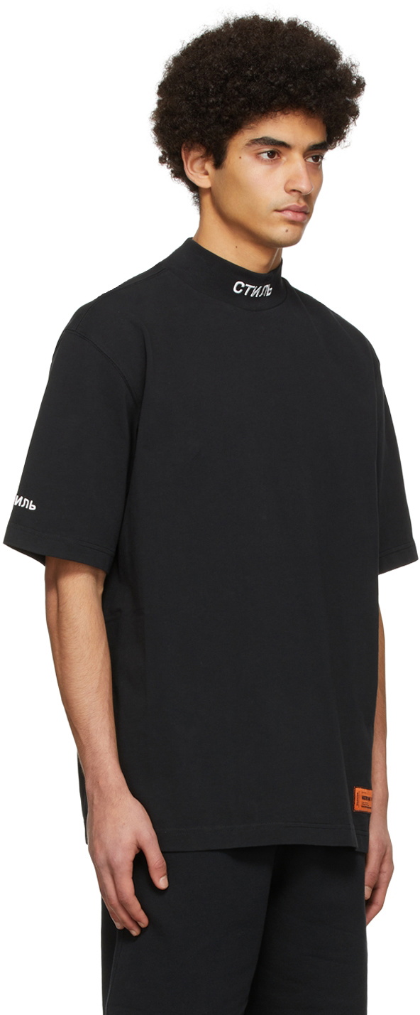 【関税込み】Heron Preston ブラック ロゴ刺繍 Tシャツ Heron Preston Black Style T-Shirt Heron Preston