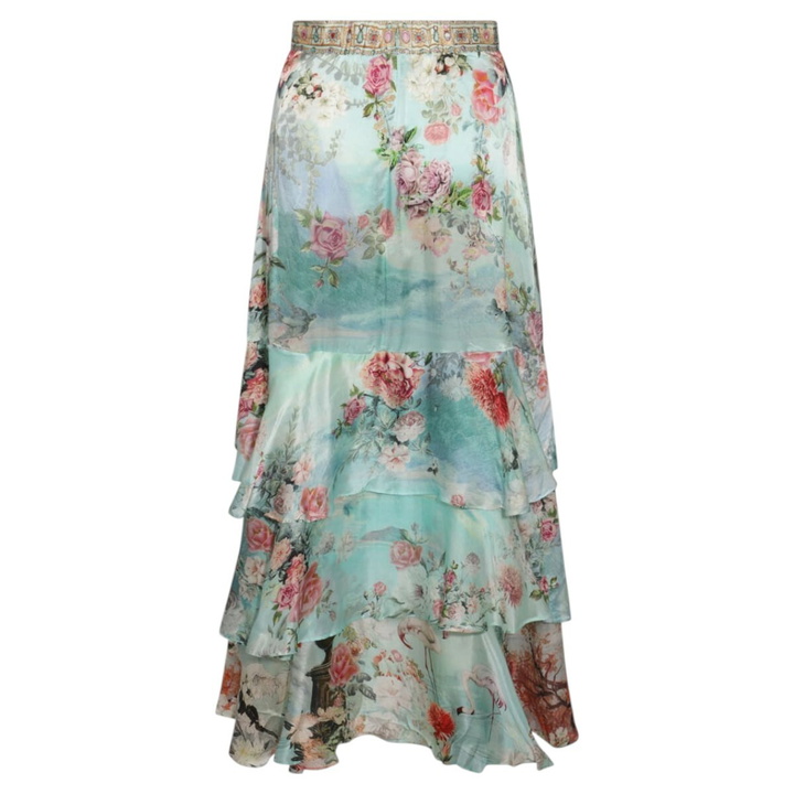Photo: Camilla Light Blue Silk Midi Skirt